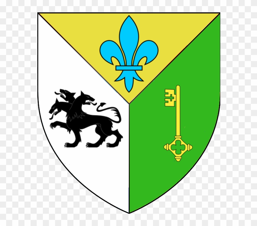 Tiercé En Pairle Le 1 D'or À La Fleur De Lys D'azur - Greek Mythology Cerberus Symbol Clipart