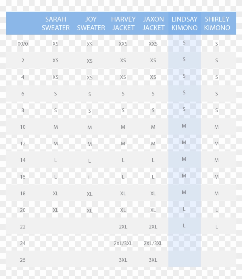 Lularoe Georgia Size Chart