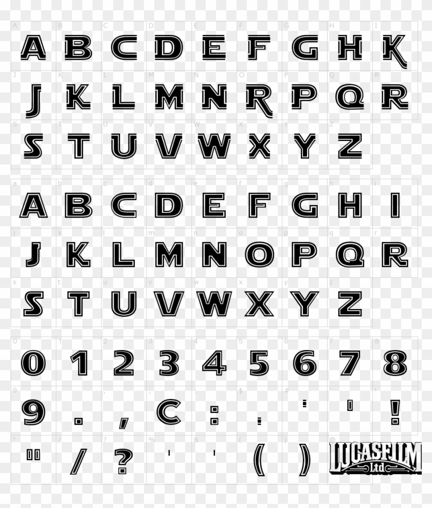 Star Jedi Font - Couture Font Clipart