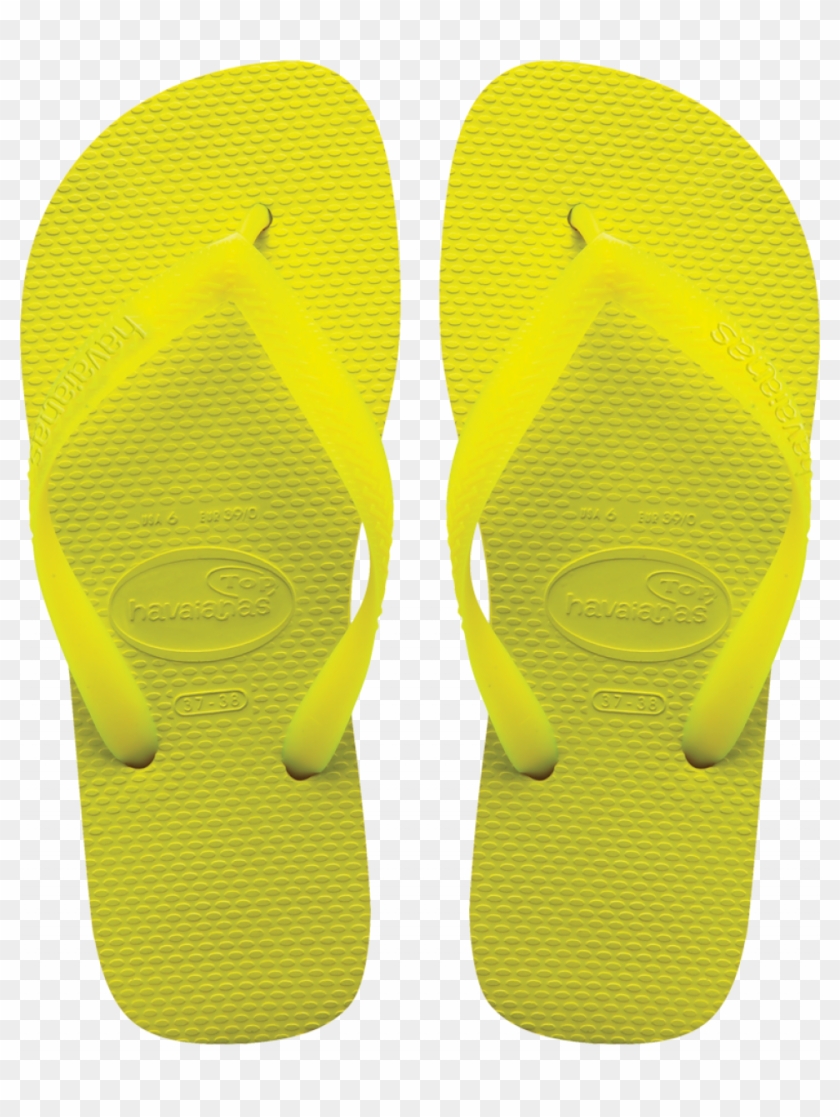 Havaianas Top Yellow Flip Flops - Havaianas Neon Yellow Clipart