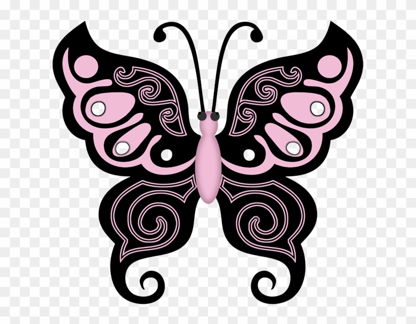 Playboy Bunny Collection Insect Clipart, Butterfly - Butterfly Border Design For Project - Png Download