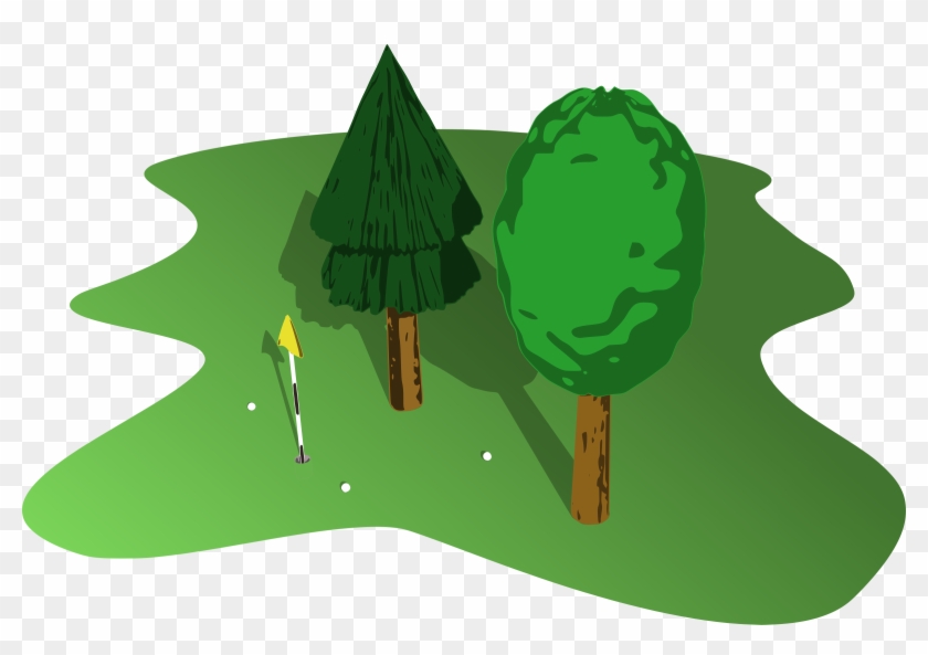 Big Image - Lapangan Golf Vector Clipart #1585035
