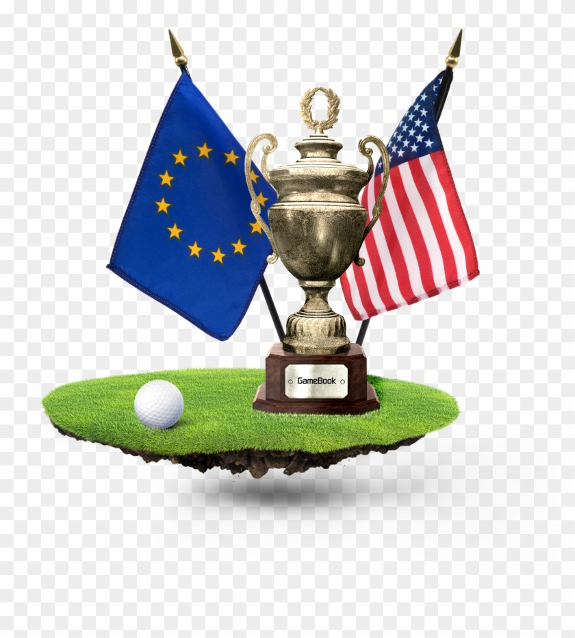 Gb Cup Trophy Flags - Us And Eu Flag Clipart