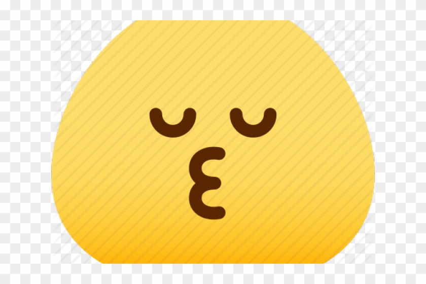 Emoji Face Clipart Kiss - Circle - Png Download