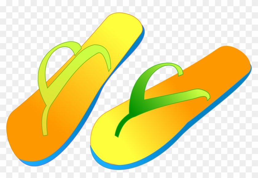 Flip Flops Clipart Yellow Slipper - Clip Arts Slippers - Png Download