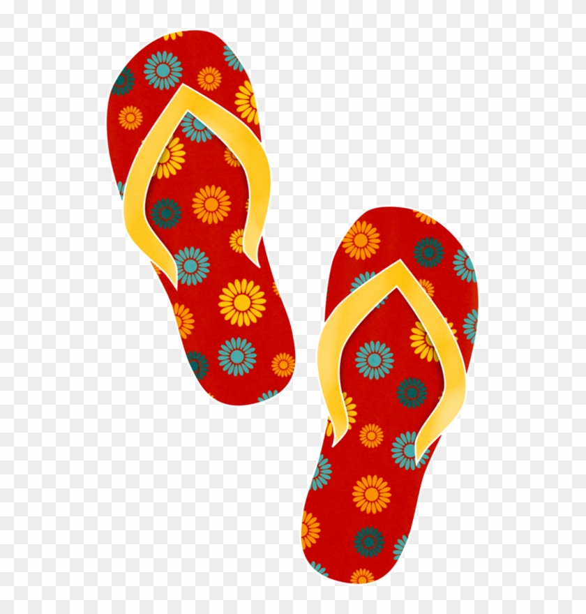 Hibiscus Clipart Flip Flop - Slipper For Summer Clip Art Hd - Png Download