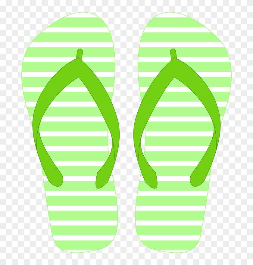 Free Flipflops - Green Flip Flops Clip Art - Png Download (#1585493