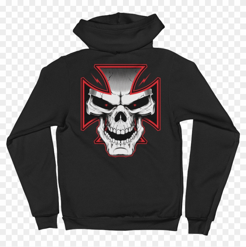 Iron Cross Mens Zip-up Hoodie Sweater - Sweatshirt Clipart #1585555