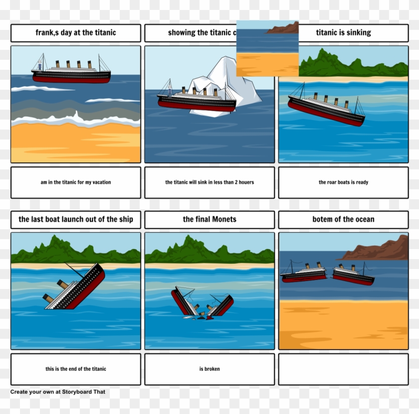 Titanic - Titanic Sinking Storyboard Clipart #1585711