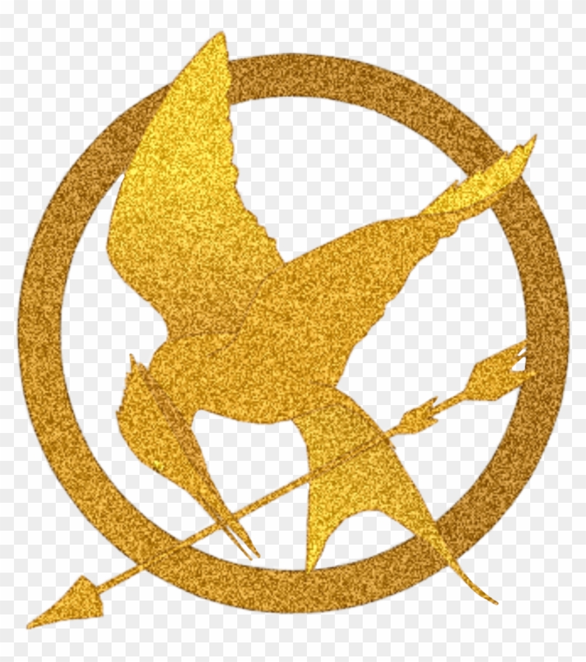 #bird #mockingjay #glitter #fire #gold #pin #hunger - Hunger Games Mockingjay Svg Clipart #1585817