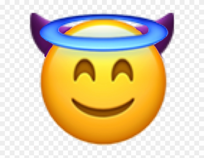 #freetoedit #emoji #diablo #demonio #angel #sonrisa - Emoji Diablo Y Angel Clipart