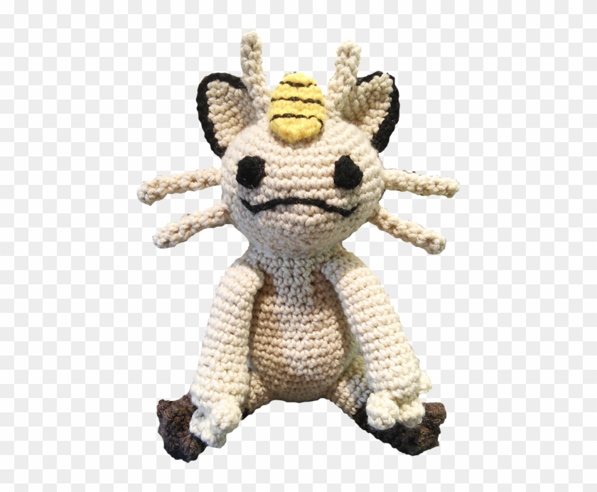 Meowth Pokemon Amigurumi - Stuffed Toy Clipart
