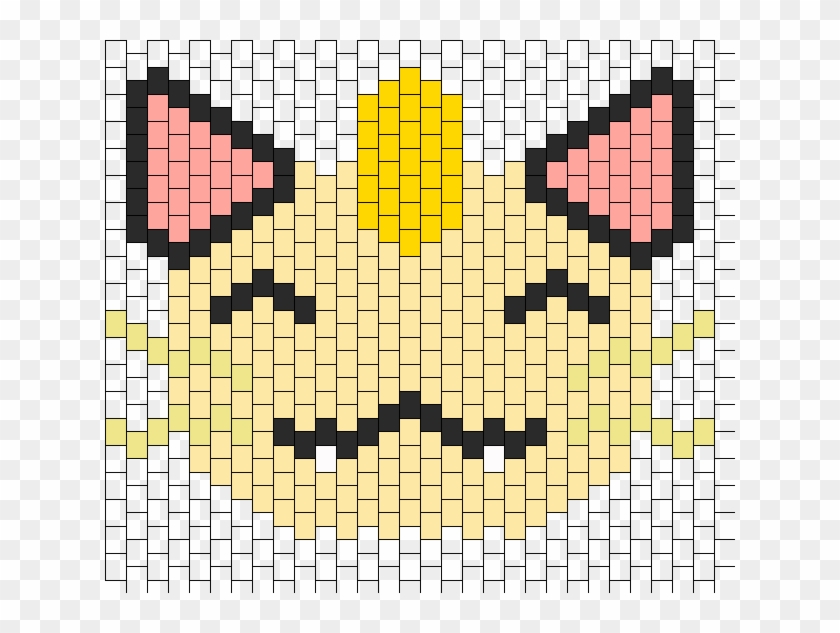 Meowth Head Peyote Bead Pattern - Alton Towers Clipart #1586462