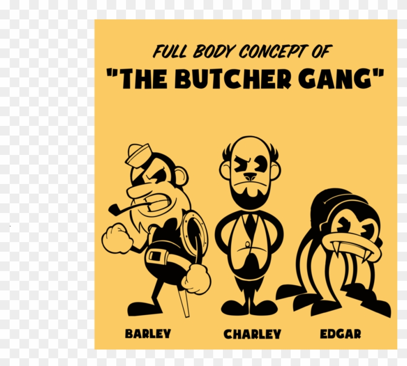 Bendy And The Ink Machine - Bendy The Butcher Gang Clipart