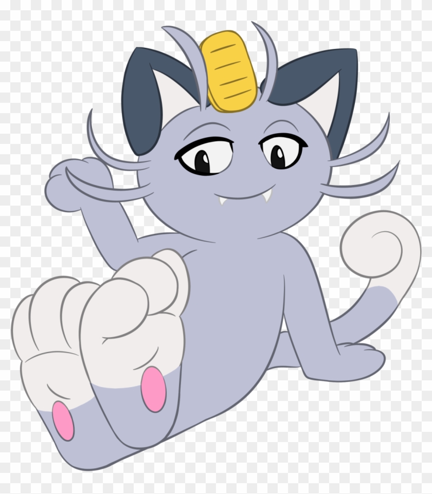Alolan Meowths Paws - Meowth Feet Clipart #1586634