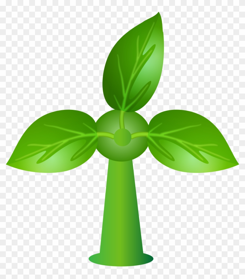 Green Leaves Wind Turbine Png Clip Art Transparent Png
