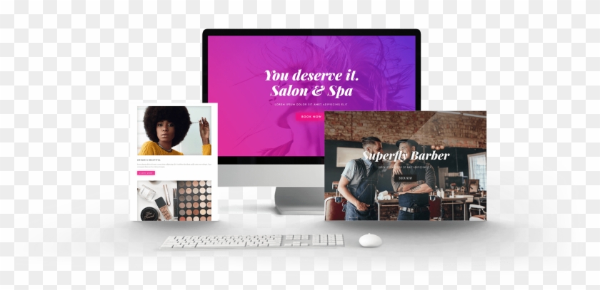 Salon & Barber Layout - Online Advertising Clipart #1588538