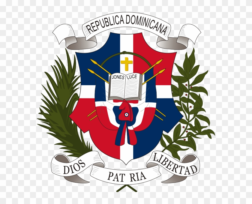 Coat Of Arms Of The Dominican Republic - Evolución Del Escudo Dominicano Clipart #1588596