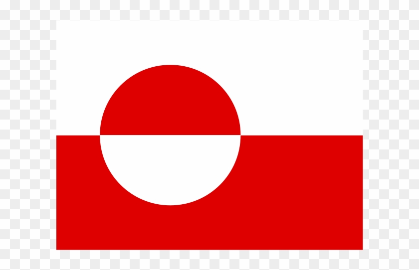 Flag Of Greenland Logo Png Transparent - Circle Clipart