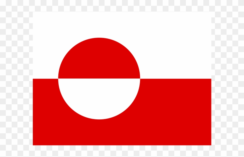 Flag Of Greenland Logo Png Transparent - Circle Clipart #1588802