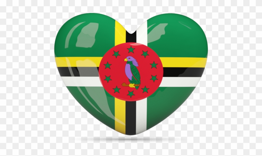 Dominican National Flag Heart Graphics - Dominica Flag Clipart #1588840