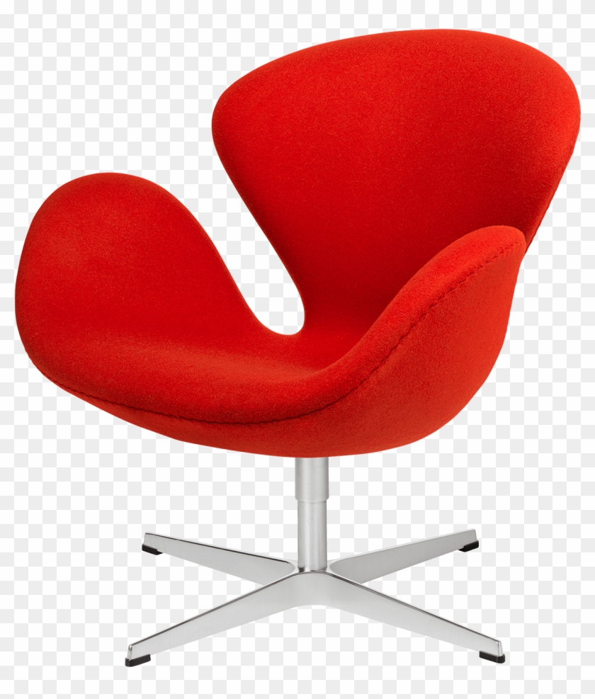Swan Divina Red Fabric - Swan Chair Clipart #1588885