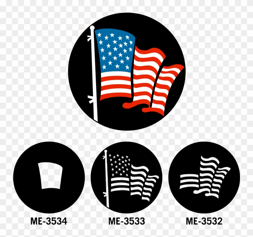 American Flag Gobos Combined Clipart