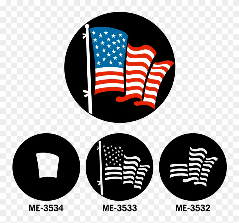 American Flag Gobos Combined Clipart #1589058