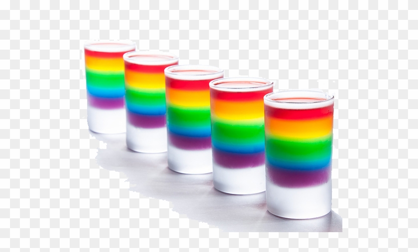 Rainbow Shot Photo - Rainbow Jello Shots Clipart #1589145