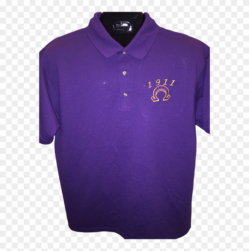 1911 20 Pearls Pique Dryfit Polo Omega Psi Phi Baldheadque - Polo Shirt Clipart