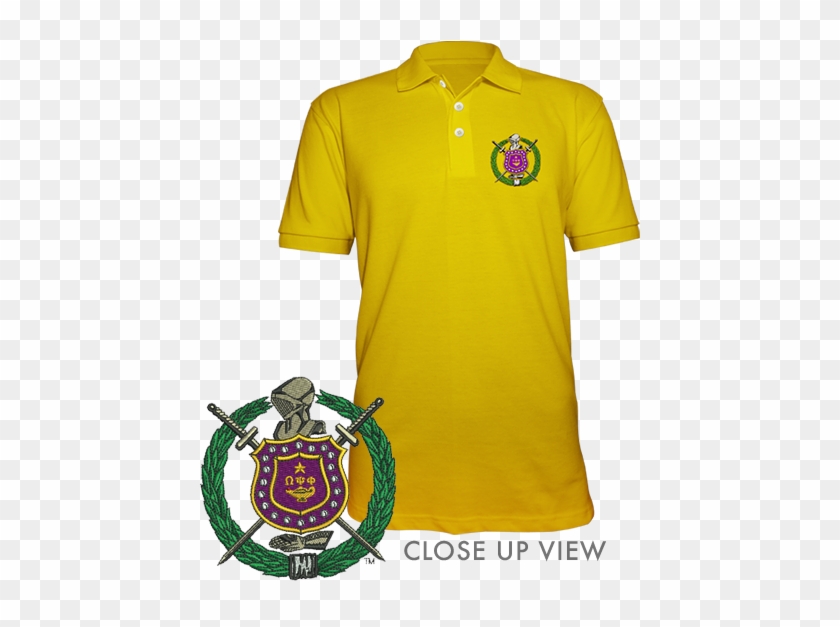 Omega Psi Phi Embroidered Fraternity Crest Polo Letters - Omega Psi Phi Png Clipart