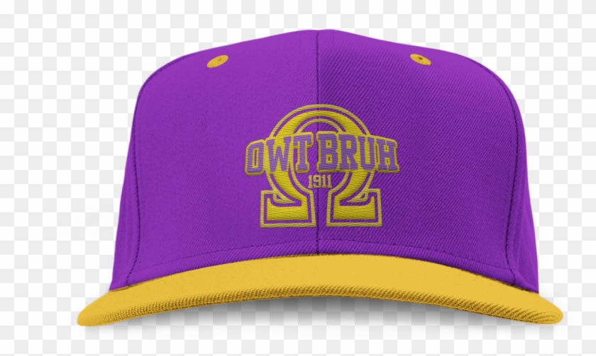 Omega Psi Phi Embroidered Owt Bruh Snap Back Hat Omega - Baseball Cap Clipart #1589842