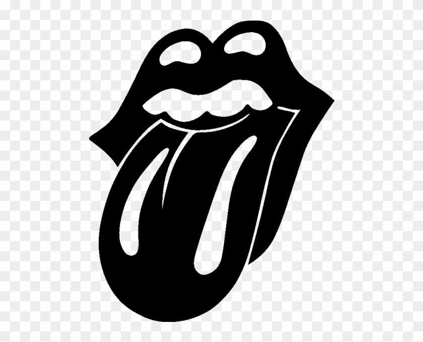 Rolling Stones Png - Rolling Stones Logo Black And White Clipart #1590253