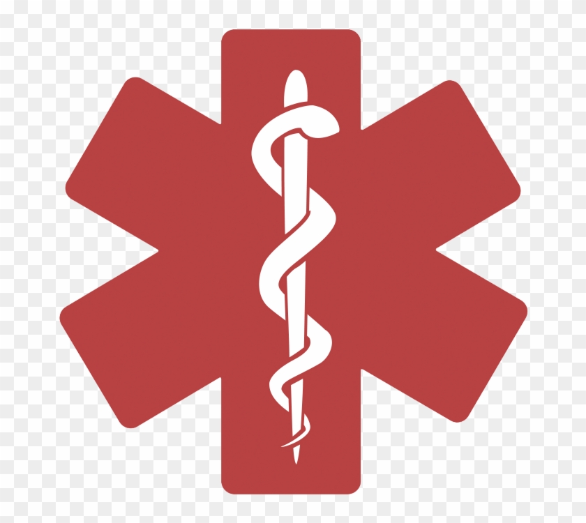 Caduceus Icon - Black Star Of Life Clipart