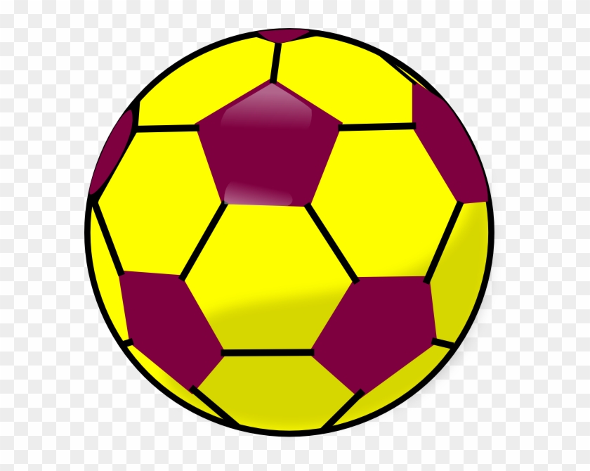 Blue And Yellow Soccerball Svg Clip Arts 600 X 590 - Png Download