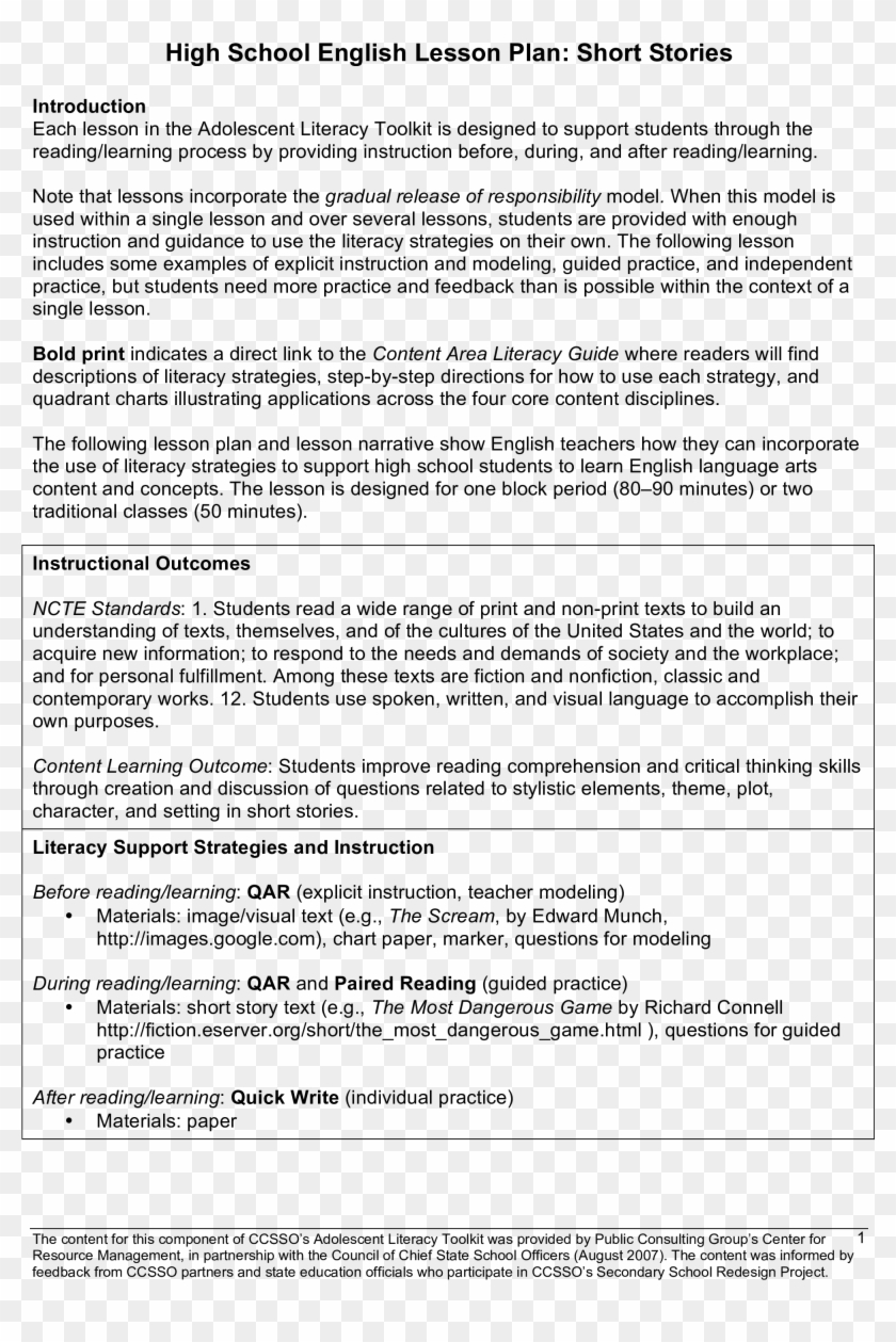 High School English Lesson Plan Clipart #1590981