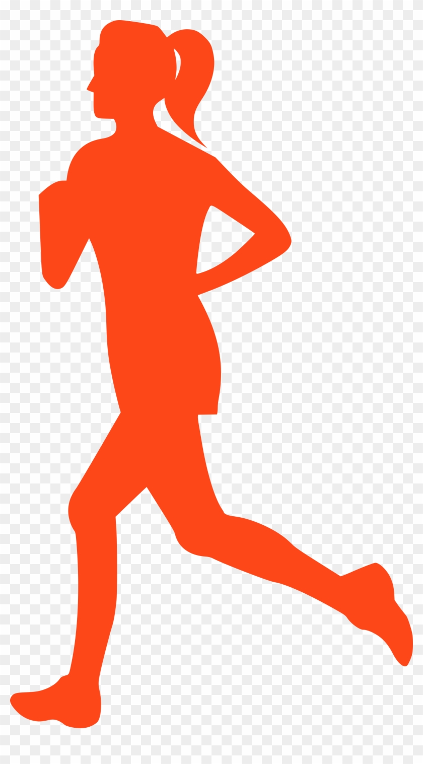 Running Woman Icon Png - People Running Silhouette Png Clipart