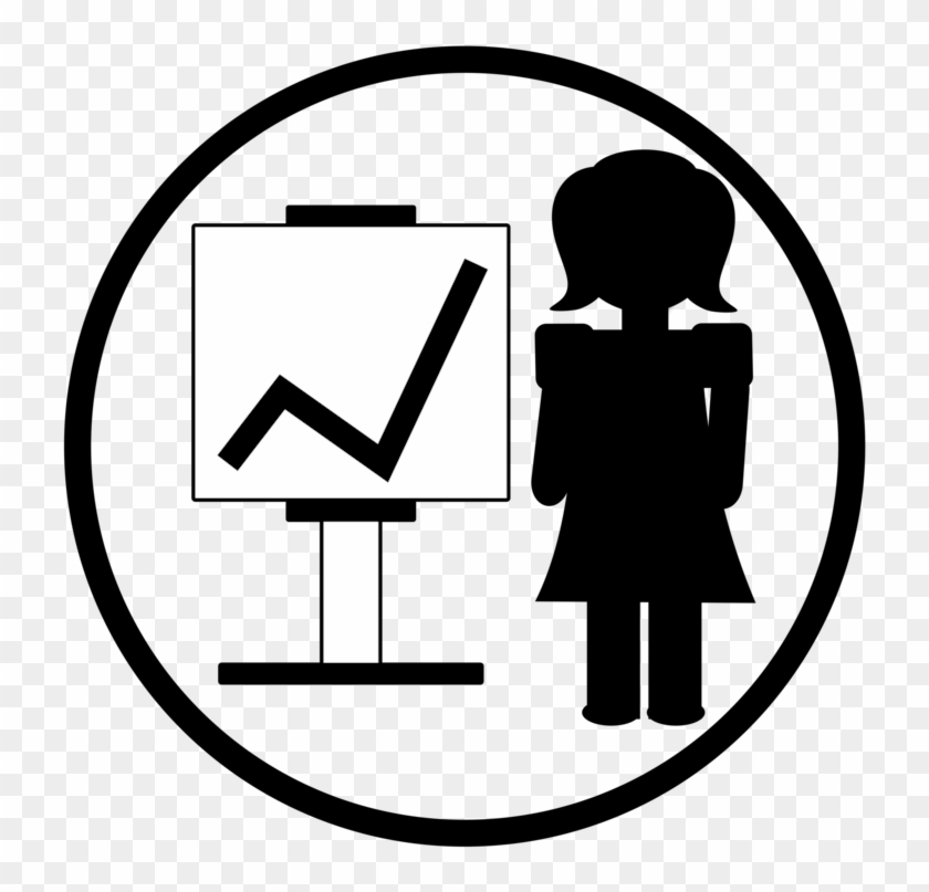 Computer Icons Symbol Presentation Sign Woman - Women Presentation Icon Png Clipart #1591303