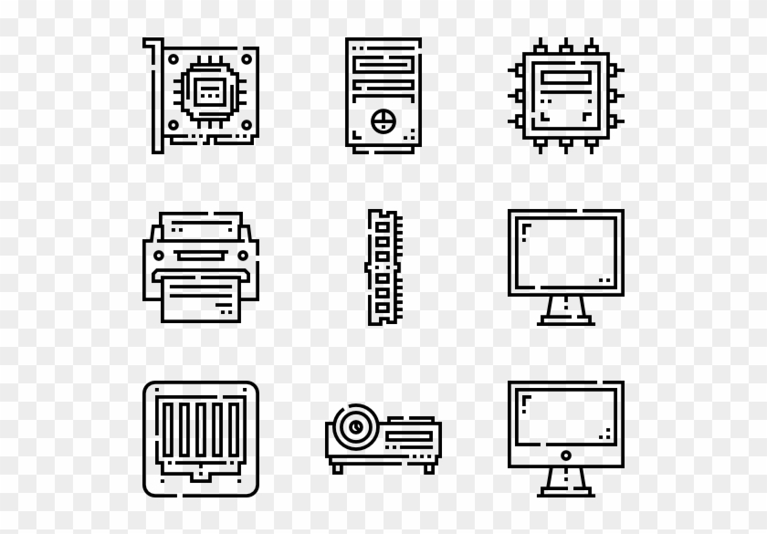 Computer Parts - Computer Parts Vector Png Clipart