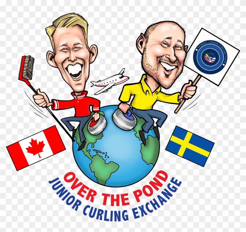 Over Pond Junior Curling 1 - Canada Flag Clipart #1591840