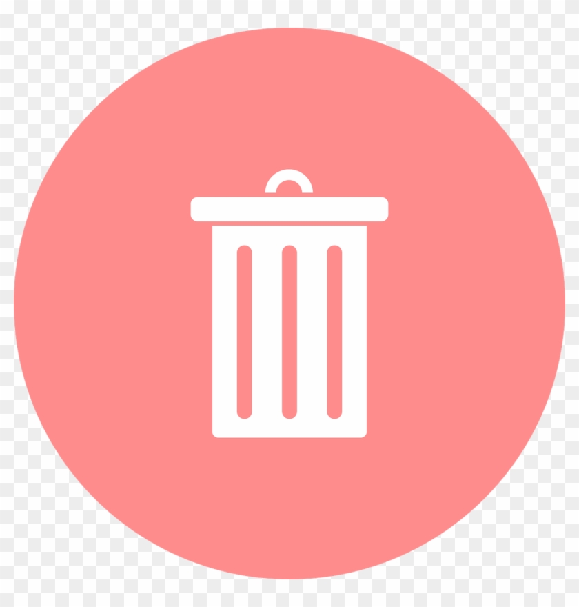Delete,dustbin,garbage Can,garbage Disposal,recycle - Recycle Bin Icon Pink Clipart #1592096