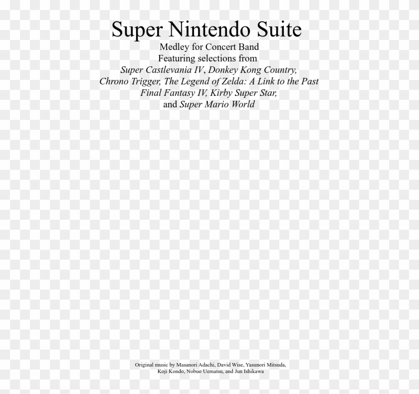 Super Nintendo Suite Sheet Music 1 Of 63 Pages - Capabilities For The Future: An Assessment Of Nasa Clipart