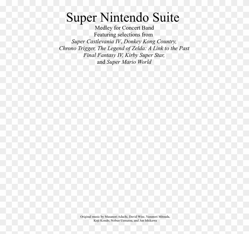 Super Nintendo Suite Sheet Music 1 Of 63 Pages - Capabilities For The Future: An Assessment Of Nasa Clipart #1592340