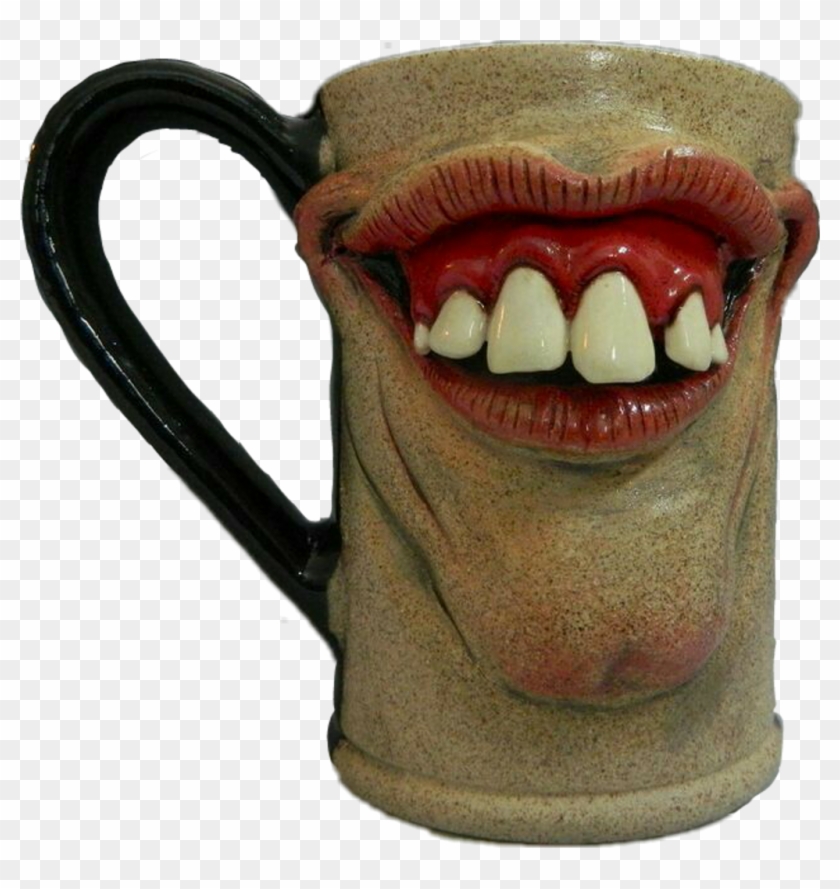 #freetoedit #scary #creepy #face #ugly #fun #cup - Beer Stein Clipart