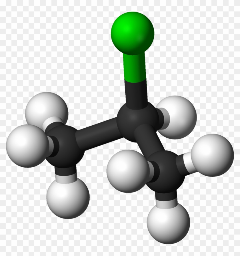 2 Chloropropane 3d Balls - 2 Chloropropane 3d Clipart