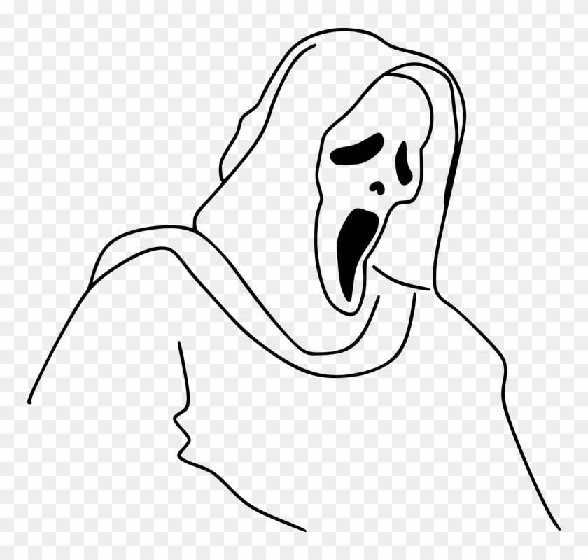 Ghost, Ghost Face, Halloween, Holiday, Phantom - Ghost Face Drawing Clipart