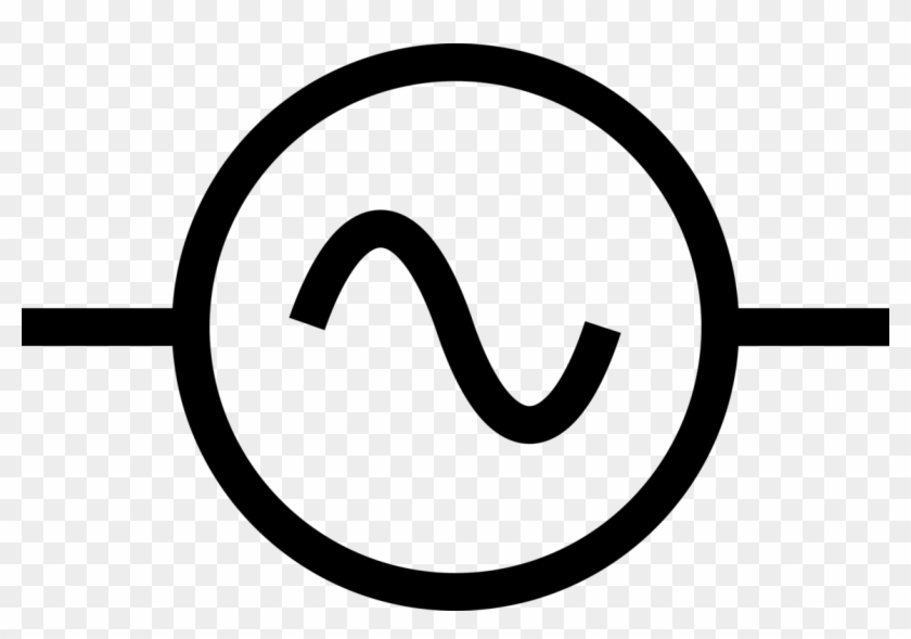 Alternating Current Symbol Wire - Ac Power Supply Symbol Clipart