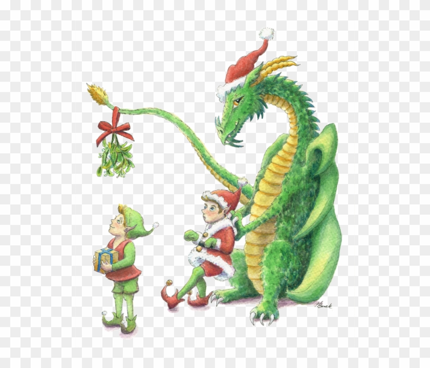 Christmas Dragon - Holiday Dragon Clipart
