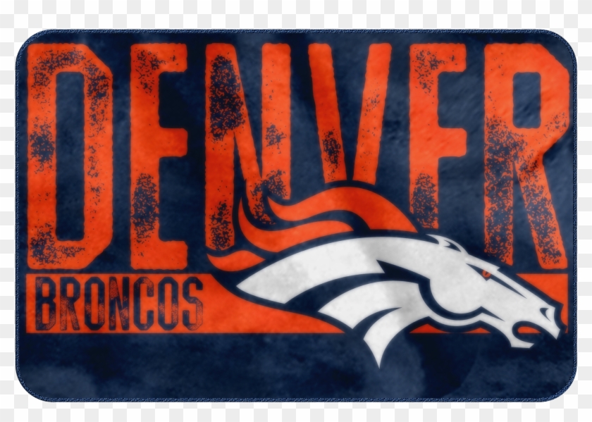 20" X 30" Worn Out Printed Foam Mat - Denver Broncos Time To Ride Clipart