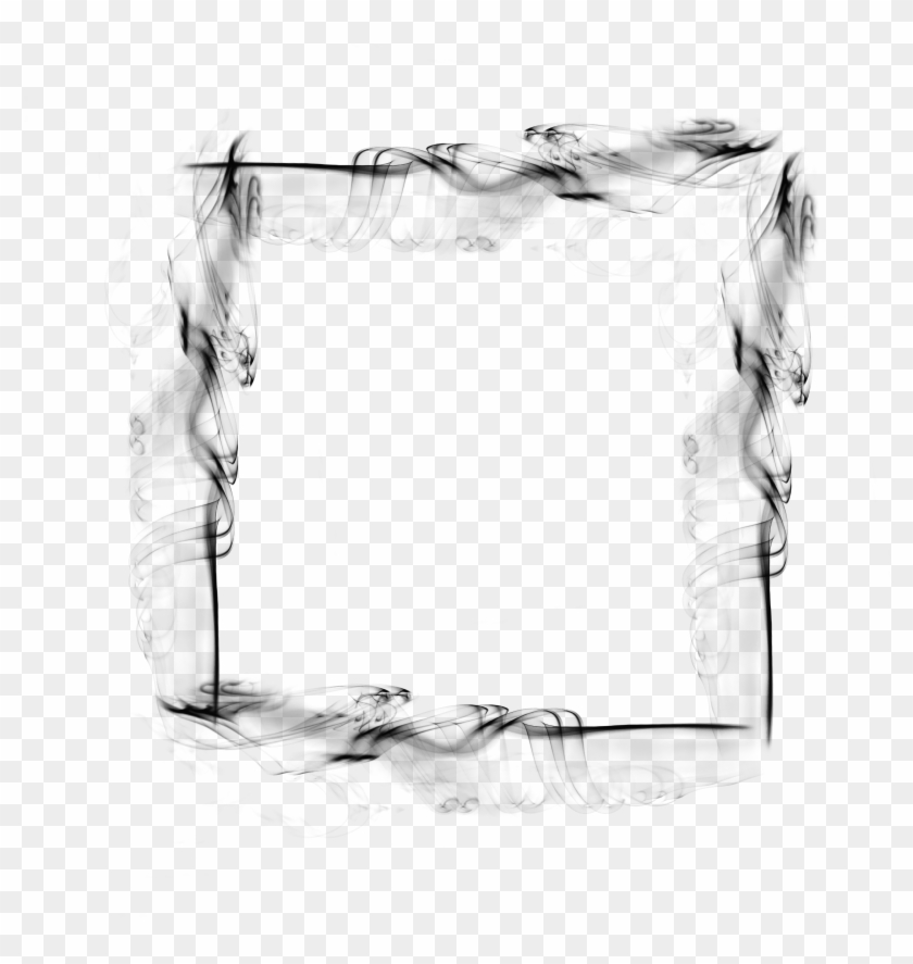 Ink Smoke Border Box Png And Psd - Smoke Border Clipart